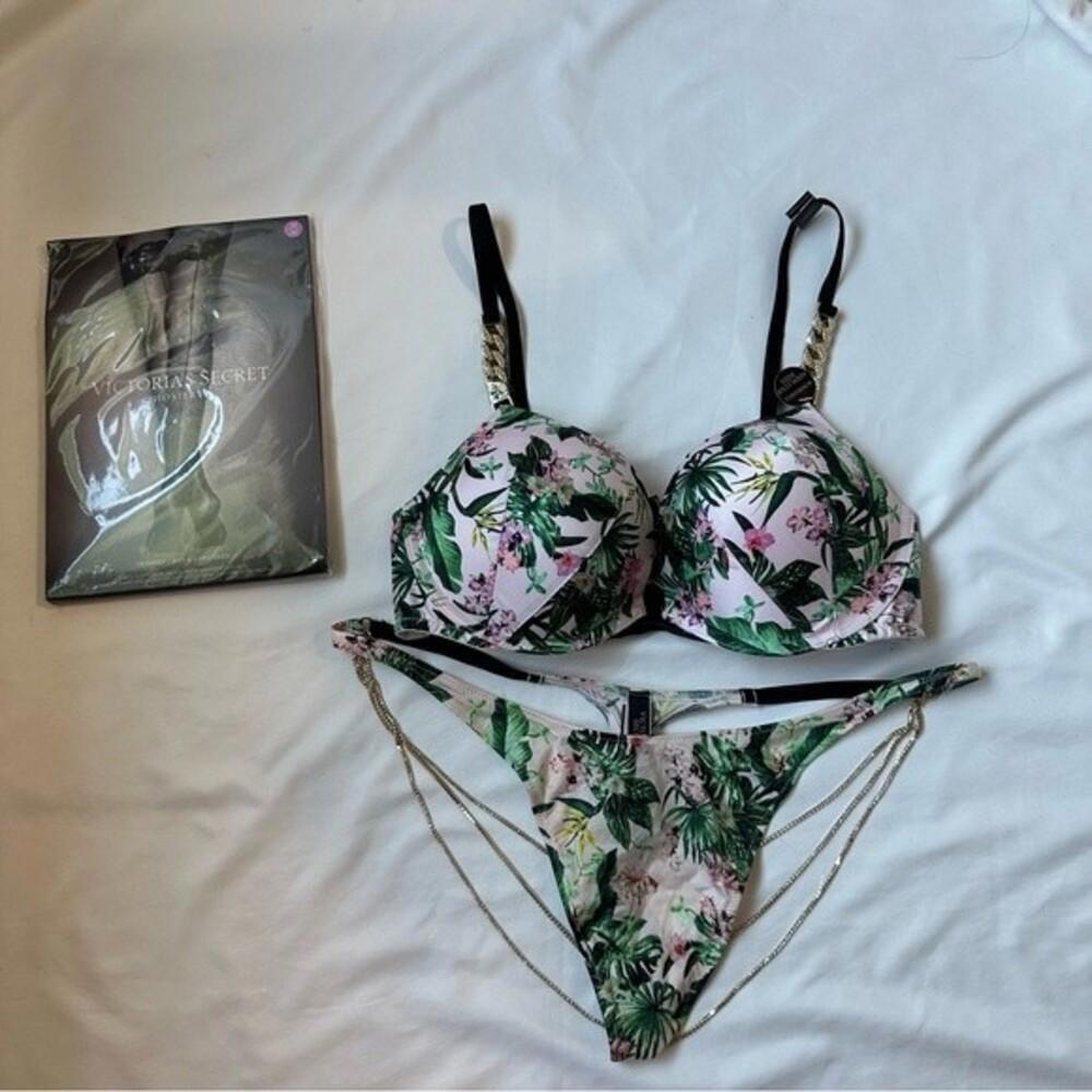 Victoria’s secret’s Orchid Paradise Bombshell Bra and Thong